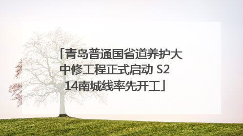 青岛普通国省道养护大中修工程正式启动 S214南城线率先开工