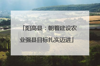 阳高县：朝着建设农业强县目标扎实迈进