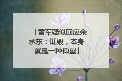 雷军疑似回应余承东：诋毁，本身就是一种仰望