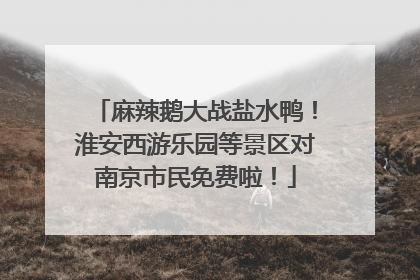 麻辣鹅大战盐水鸭！淮安西游乐园等景区对南京市民免费啦！