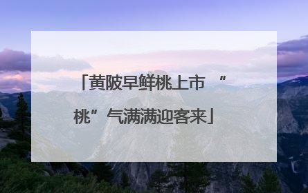 黄陂早鲜桃上市 “桃”气满满迎客来