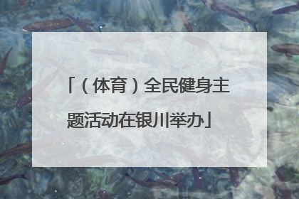 （体育）全民健身主题活动在银川举办