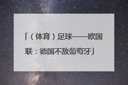 （体育）足球——欧国联：德国不敌葡萄牙