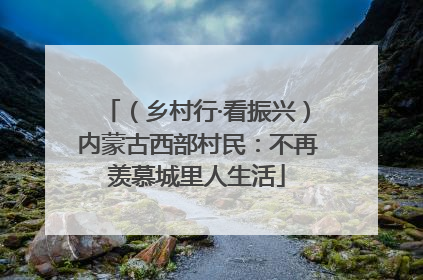 （乡村行·看振兴）内蒙古西部村民：不再羡慕城里人生活