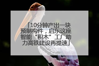10分钟产出一块预制构件，启东这座智能“积木”工厂助力高铁建设再提速