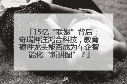 15亿“联姻”背后：奇瑞押注鸿合科技，教育硬件龙头能否成为车企智能化“新拼图”？