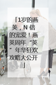 1岁的燕荚，N 倍的宠爱！燕荚周年“荚”年华狂欢攻略大公开