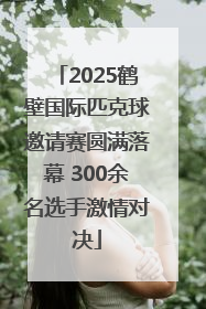 2025鹤壁国际匹克球邀请赛圆满落幕 300余名选手激情对决