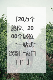20万个舱位、2000个展位“一站式”送到“家门口”