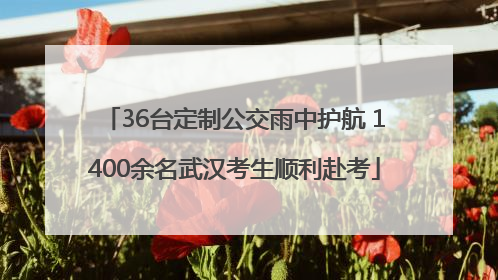 36台定制公交雨中护航 1400余名武汉考生顺利赴考