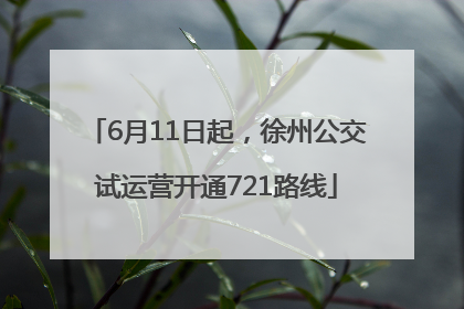6月11日起，徐州公交试运营开通721路线