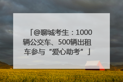 @聊城考生：1000辆公交车、500辆出租车参与“爱心助考”