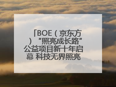BOE（京东方）“照亮成长路”公益项目新十年启幕 科技无界照亮美好未来