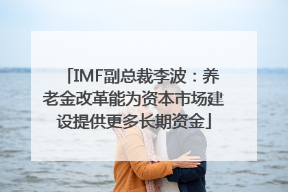 IMF副总裁李波：养老金改革能为资本市场建设提供更多长期资金